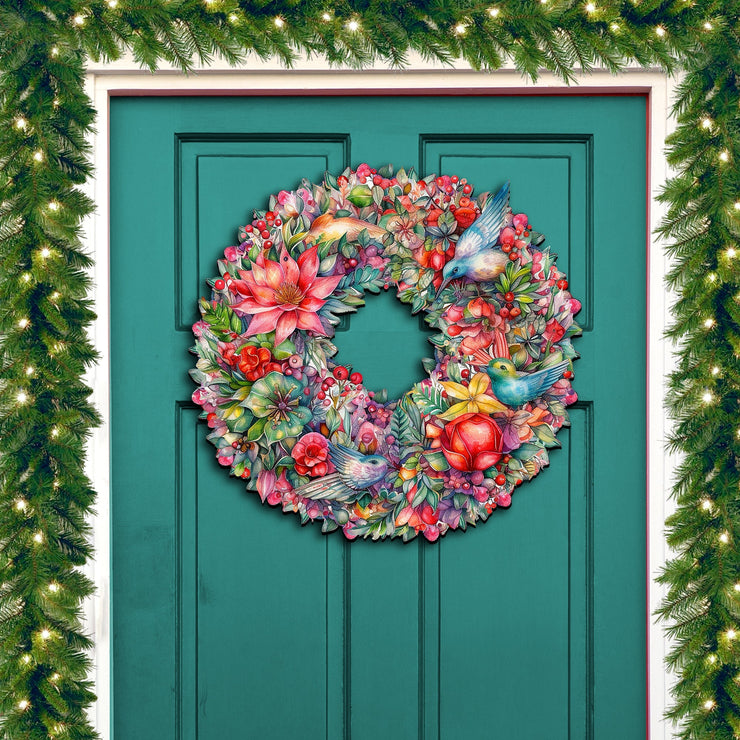 Summer Blooms Wreath Holiday Door Decor by G. Debrekht - Spring Easter Decor - 8611072H - Freeyouthzbandz