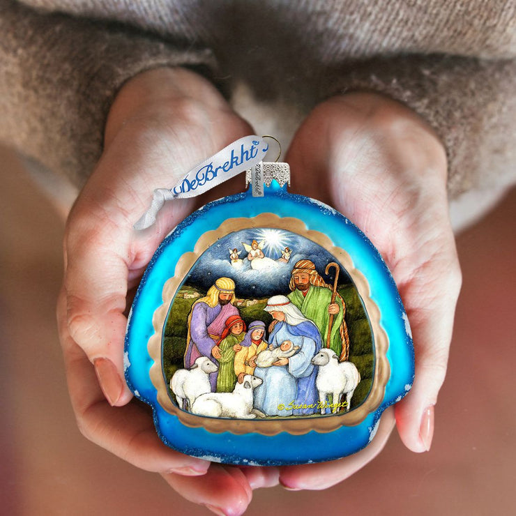Holy Night Glass Ornament by Susan Winget - Nativity Holiday Decor - 756 - 205 - SW - Freeyouthzbandz