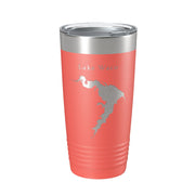 Lake Waco Map Tumbler Travel Mug Insulated Laser Engraved Coffee Cup Texas 20 oz - Freeyouthzbandz