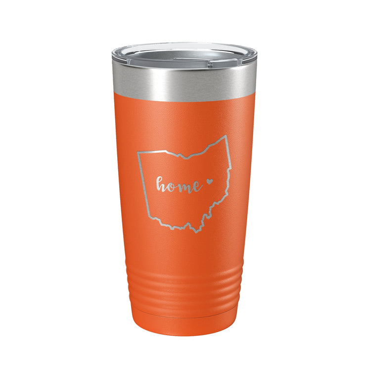 Ohio Tumbler Home State Travel Mug Insulated Laser Engraved Map Coffee Cup 20 oz - Freeyouthzbandz