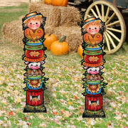 For the Love of Autumn Set of 2 Walkway Greeters Outdoor Decor by Jamie Mills - Price - Halloween Thanksgiving Decor - 8457804F - S2 - Freeyouthzbandz