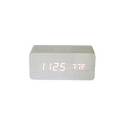 White Wood Wireless Phone Charger/Digital Clock - Freeyouthzbandz