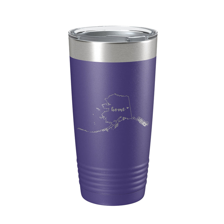 Alaska Tumbler Home State Travel Mug Insulated Laser Engraved Map Coffee Cup 20 oz - Freeyouthzbandz