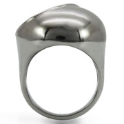 0W304 - Ruthenium Brass Ring with Synthetic Garnet in Ruby - Freeyouthzbandz