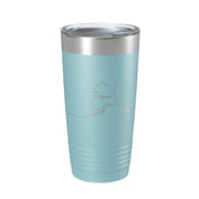 Alaska Tumbler Home State Travel Mug Insulated Laser Engraved Map Coffee Cup 20 oz - Freeyouthzbandz