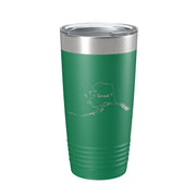 Alaska Tumbler Home State Travel Mug Insulated Laser Engraved Map Coffee Cup 20 oz - Freeyouthzbandz