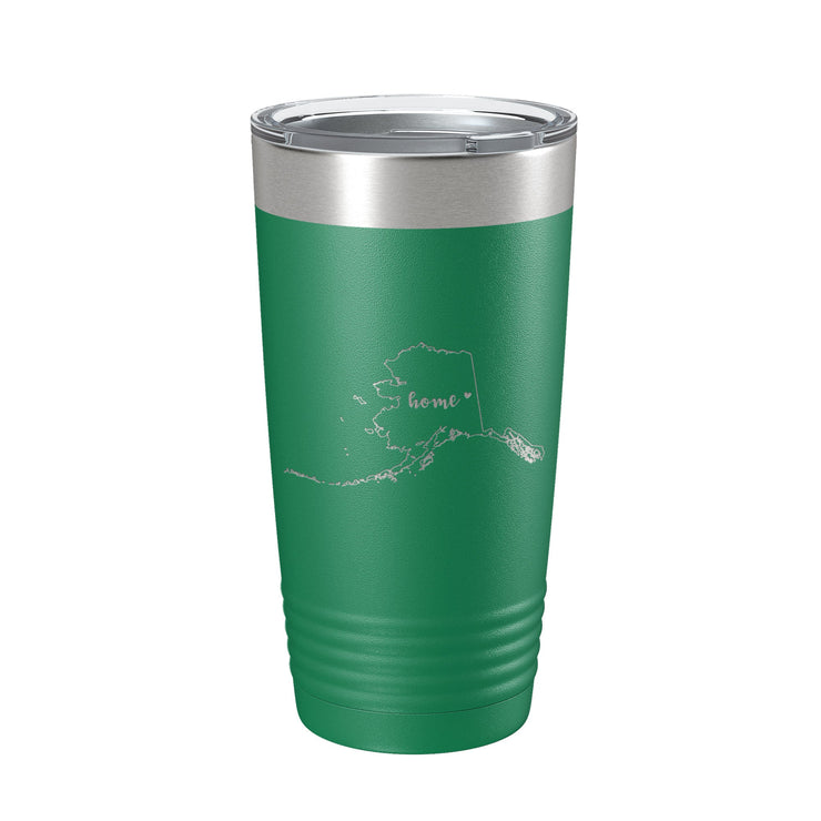 Alaska Tumbler Home State Travel Mug Insulated Laser Engraved Map Coffee Cup 20 oz - Freeyouthzbandz