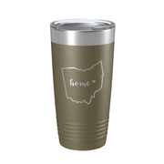 Ohio Tumbler Home State Travel Mug Insulated Laser Engraved Map Coffee Cup 20 oz - Freeyouthzbandz