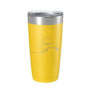 Alaska Tumbler Home State Travel Mug Insulated Laser Engraved Map Coffee Cup 20 oz - Freeyouthzbandz