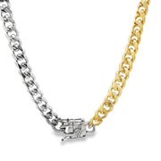 TWO TONED 7mm Cuban Curb Chain - Freeyouthzbandz