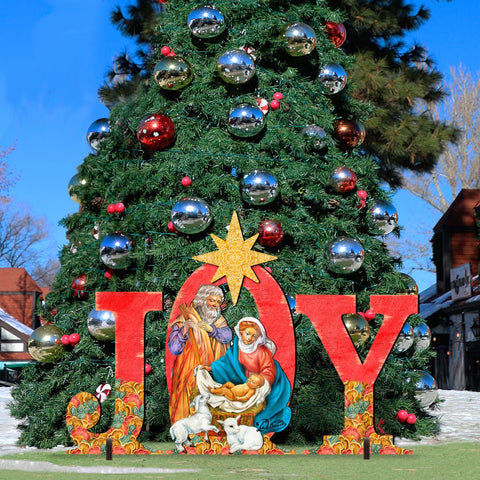 Joy Regal Outdoor Nativity Set by G. DeBrekht - Nativity Holiday Decor - 8121456F - S3M - Freeyouthzbandz