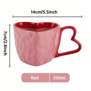 Couples Red Heart Ceramic Coffee Cup - Freeyouthzbandz