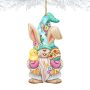 Easter Egg and Chick Gnome Wooden Ornaments by G.DeBrekht - Easter Spring Decor - 8611017 - S2 - Freeyouthzbandz