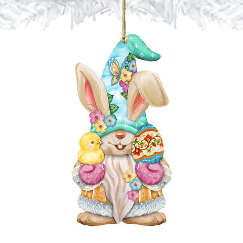 Easter Egg and Chick Gnome Wooden Ornaments by G.DeBrekht - Easter Spring Decor - 8611017 - S2 - Freeyouthzbandz
