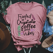 Fueled By Crystals Coffee & Good Vibes T-Shirt - Freeyouthzbandz