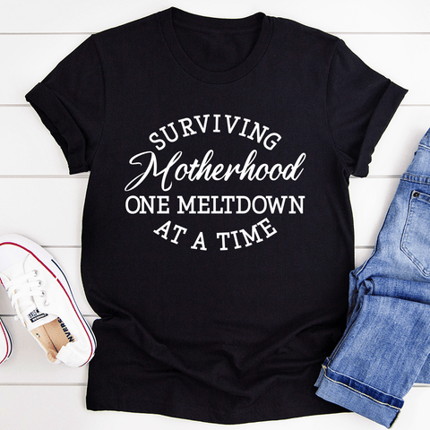 Surviving Motherhood T-Shirt - Freeyouthzbandz