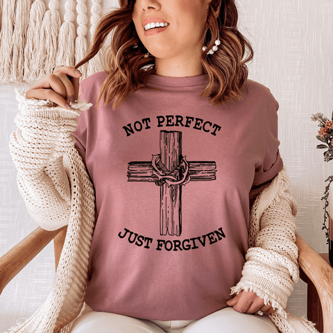 Not Perfect Just Forgiven T-Shirt - Freeyouthzbandz