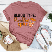 Blood Type Pumpkin Spice T-Shirt - Freeyouthzbandz