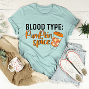 Blood Type Pumpkin Spice T-Shirt - Freeyouthzbandz