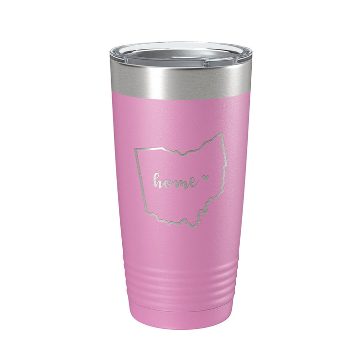 Ohio Tumbler Home State Travel Mug Insulated Laser Engraved Map Coffee Cup 20 oz - Freeyouthzbandz