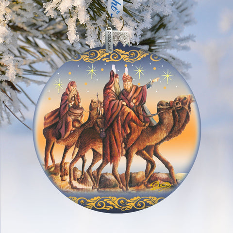Nostalgic Tree Kings Journey Glass Ornament Limited Edition by G. DeBrekht - Nativity Holiday Decor - 73882 - Freeyouthzbandz