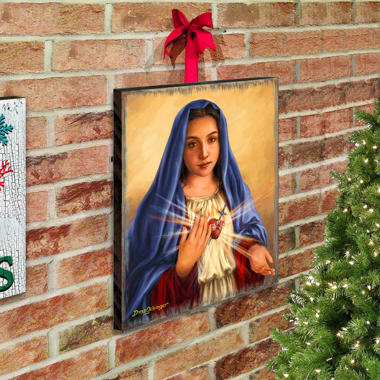 Immaculate Heart of Mary Wall Art by D. Gelsinger - Nativity Holiday Decor - 95686B - DG - Freeyouthzbandz