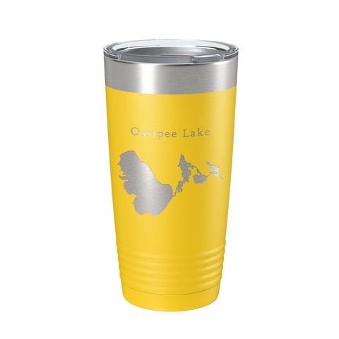 Ossipee Lake Map Tumbler Travel Mug Insulated Laser Engraved Coffee Cup New Hampshire 20 oz - Freeyouthzbandz