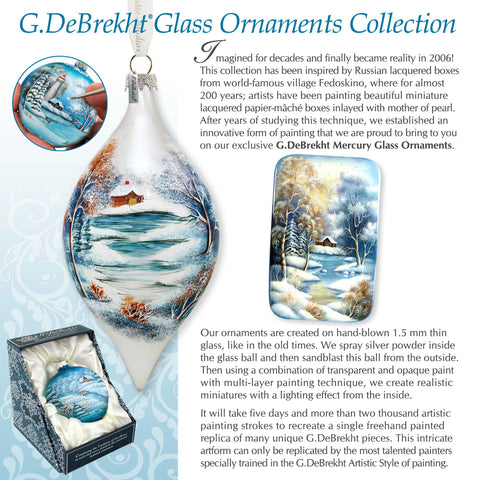 Winter Wonderland Glass Ornament by G. DeBrekht - Christmas Décor - 73372 - Freeyouthzbandz