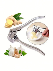 1PC Stainless Steel Garlic Press – Easy to Use & Washable - Freeyouthzbandz