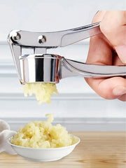 1PC Stainless Steel Garlic Press – Easy to Use & Washable - Freeyouthzbandz