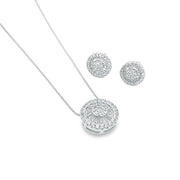 CZ Pizza Necklace and Earring SET (G223) - Freeyouthzbandz