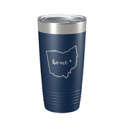 Ohio Tumbler Home State Travel Mug Insulated Laser Engraved Map Coffee Cup 20 oz - Freeyouthzbandz