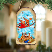 Watching Over Flying Angel Religious Christian Sacred Icon Ornament - Inspirational Icon Decor - 87034 - Freeyouthzbandz