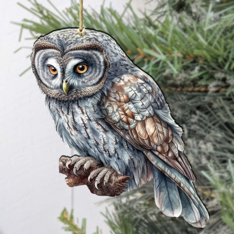 Alaskan Nothern Hawk Owl Wooden Ornaments by G.Debrekht - Wildlife Holiday Décor - 8710004 - 1 - Freeyouthzbandz
