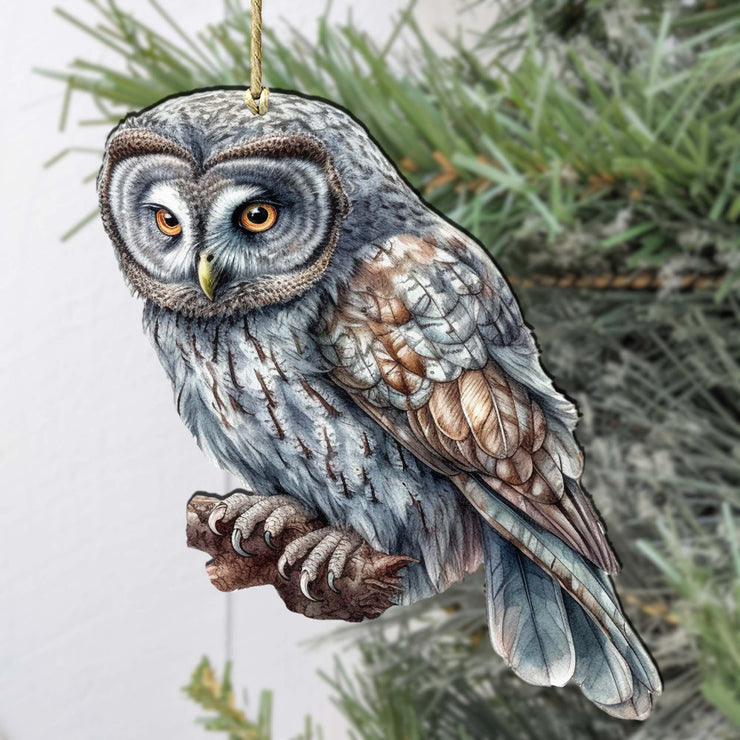Alaskan Nothern Hawk Owl Wooden Ornaments by G.Debrekht - Wildlife Holiday Décor - 8710004 - 1 - Freeyouthzbandz