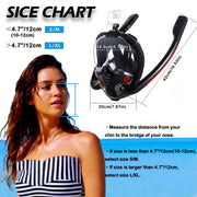 Full Face Snorkel Mask Set with Flippers - Freeyouthzbandz