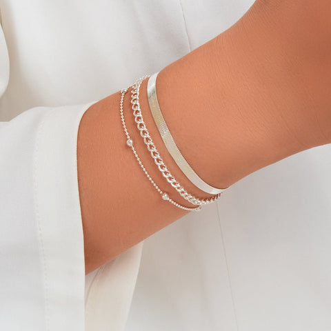 Gold Silver Multi - layer Chain Adjustable Bracelet Women Multiple Style Jewellery - Freeyouthzbandz