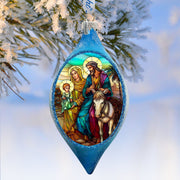 Holy Family Drop Glass Ornament by G. Debrekht - Nativity Holiday Decor - 757 - 054 - Freeyouthzbandz