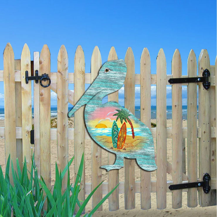 Pelican Decorative Coastal Door Decor by G. DeBrekht - Coastal Holiday Decor - 8198543H - Freeyouthzbandz