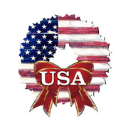 USA American Flag Wreath Holiday Door Decor by G. DeBrekht - American Christmas Decor - 8185302H - USA - Freeyouthzbandz