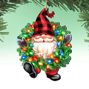 Bright Light Gnome Dwarf Wreath Wooden Ornaments by Gelsinger - Christmas Decor - 8161053 - DG - Freeyouthzbandz