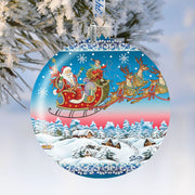 Up - Up Away Ball Glass Ornament Limited Edition by G. DeBrekht - Christmas Santa Snowman Decor - 73842 - Freeyouthzbandz