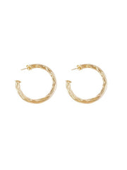 Medium Thick Hammered Hoops, Small, Medium or Large (K10 - 12) - Freeyouthzbandz