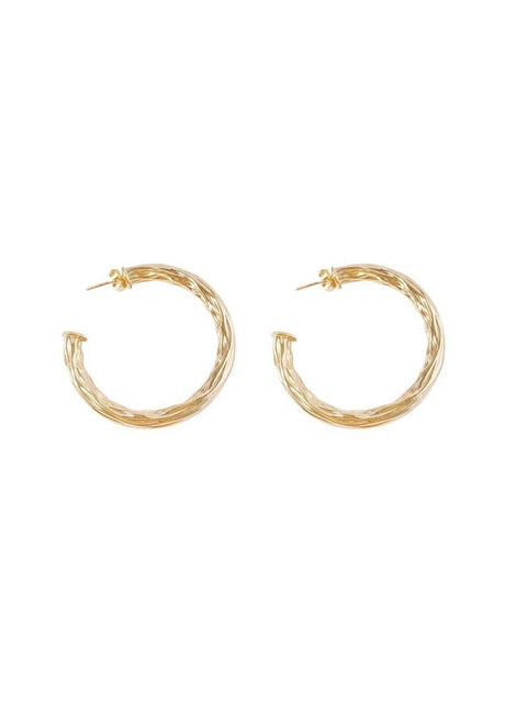 Medium Thick Hammered Hoops, Small, Medium or Large (K10 - 12) - Freeyouthzbandz
