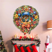 Nativity Wreath Outdoor Indoor Decor Wooden Christmas Decoration by G. Debrekht - Christmas Decor - 8652805F - Freeyouthzbandz