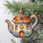 Teapot Decorative Wooden Ornaments by G. Debrekht - Love Family Decor - 8688312 - Freeyouthzbandz