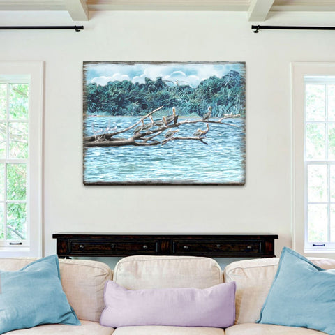 Island Paradise Seabirds Wooden Coastal Wall Art by Nature Wonders - Coastal Sea - Life Decor - 95252 - 7B - Freeyouthzbandz