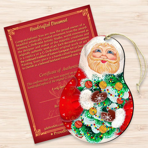 Santa Nesting Doll Wooden Ornaments by G. DeBrekht - Christmas Santa Snowman Decor - 8115011 - 2 - Freeyouthzbandz