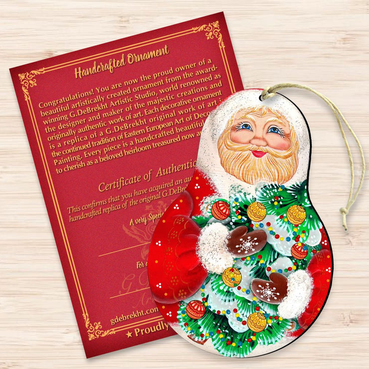 Santa Nesting Doll Wooden Ornaments by G. DeBrekht - Christmas Santa Snowman Decor - 8115011 - 2 - Freeyouthzbandz