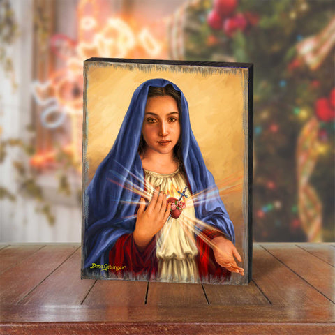 Immaculate Heart of Mary Wall Art by D. Gelsinger - Nativity Holiday Decor - 95686B - DG - Freeyouthzbandz